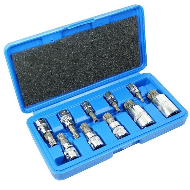 Triple Square Spline Bit Socket Set XZN, Tamper Proof,1/2" 3/8" 1/4