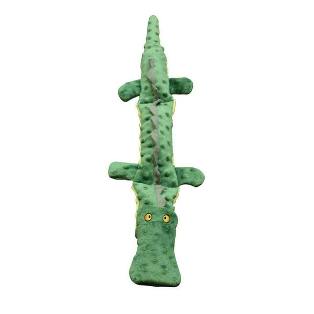 Triple Squeak Big Dog Toys Unstuffed Choose Crocodile Shark or Snake JUMBO 25" (Crocodile)