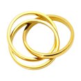 thumbnail image 1 of Triple Stainless Steel Rings Geometric Designs 18K Gold Plated Portable Sizes 6 7 8 for Sensitive Skin, 1 of 8