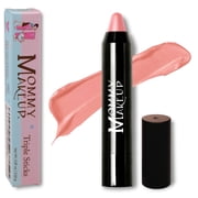 Triple Sticks Lipstick & Cream Blush - Moisturizing Multistick by Mommy Makeup Glinda