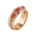 thumbnail image 1 of Triple Stone Orange Carnelian and Golden Ring, 1 of 2