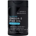 thumbnail image 1 of Sports Research® Triple Strength Omega 3 Fish Oil 1250mg Wild Alaska Pollock Burpless (90 Softgels), 1 of 8