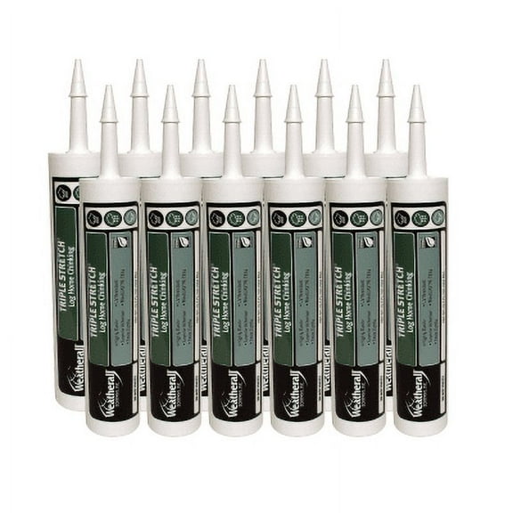 Triple Stretch Chinking Case of (12) 10.3 oz Tubes Adobe
