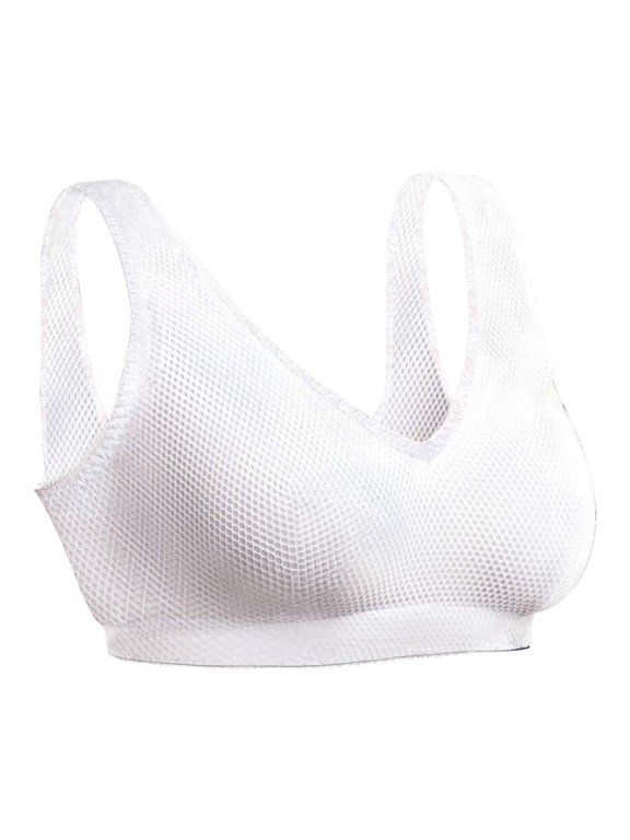 Triple Stretch Comfort Bra, Size 34 White