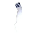 thumbnail image 1 of Triple Stripes Vintage Over Knee High Tube Leg Warm Socks For Women and Girls In White With Blue Color, 1 of 1