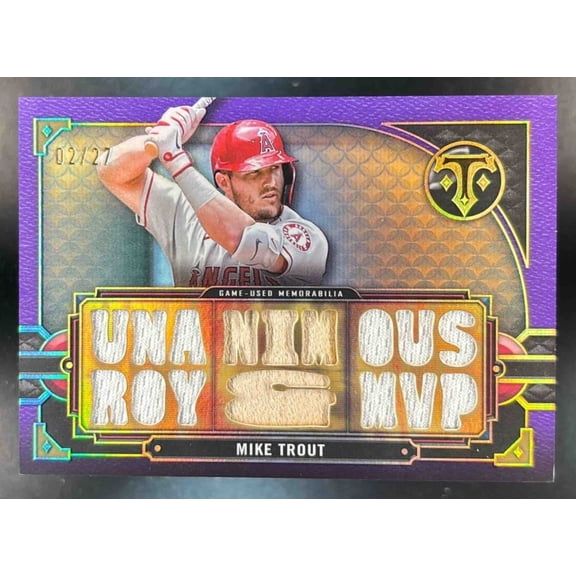 Triple Threads Mike Trout #TTR-MT4 Relics Amethyst