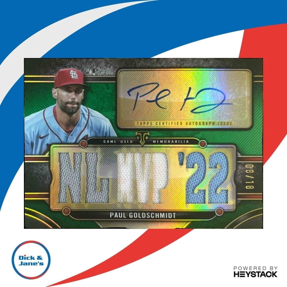 Triple Threads Paul Goldschmidt #TTAR-PG2 Autograph Relics Emerald