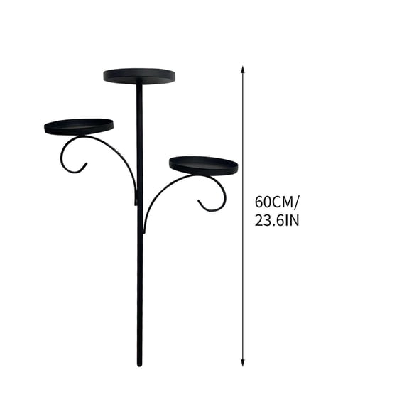 Triple Tier Christmas Tree Topper Candelabra – 3-Tier Candle Holders Light-Up Tree Topper for Indoor Holiday Décor, Table Centerpiece & Kitchen Display