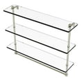 thumbnail image 1 of Triple Tiered Glass Shelf with Integrated Towel Bar - Polished Nickel / 16 Inch, 1 of 11