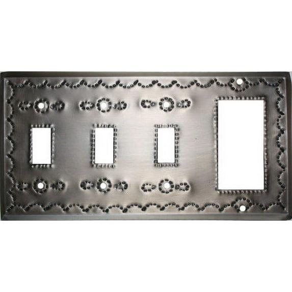 Triple Toggle-Decora Antique Tin Switchplate