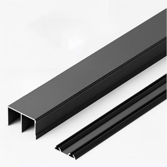 Triple Track Sliding Door Hardware Kit, Heavy Duty Aluminum Rails, Flush Mount Adjustable 3-Panel Bypass for Wardrobe, Room Divider, Cabinet Doors