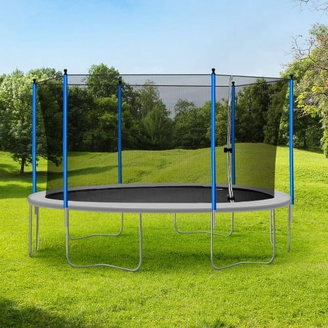 Triple Tree 13' Trampoline with Enclosure, Blue