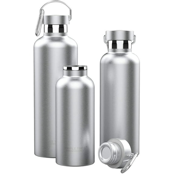 Triple Tree 34OZ Vacuum Insulated 304 Stainless Steel Water Bottle, Double Wall, 34 oz