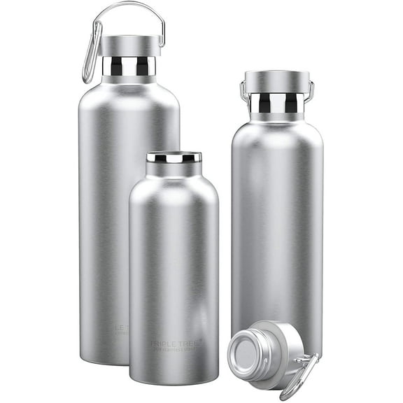 Triple Tree 34OZ Vacuum Insulated 304 Stainless Steel Water Bottle, Double Wall, 34 oz