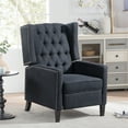 thumbnail image 1 of Triple Tree Black Push Back Recliner Wingback Chair, 1 of 7