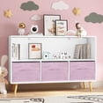 thumbnail image 1 of Triple Tree Bookcase with 3 Drawers, Medium Density Fiberboard, Pink, 1 of 8