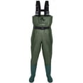 thumbnail image 1 of Chest Waders, Fishing Hunting Waders with Non-Slip Boots Unisex, Two-ply Waterproof Nylon/PVC Bootfoot Wader, Geen Size 12, 1 of 7