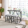 thumbnail image 1 of Triple Tree Farmhouse Kitchen Island with Seating, 3-Piece Counter Height Dining Table, 1 of 6