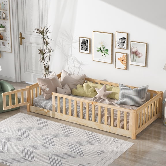 Triple Tree Kids Twin Pine Toddler Beds, Natural