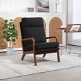 thumbnail image 1 of Triple Tree Mid-Century Boucle Polyester Rubberwood Accent Chairs with Solid Wood Frame, Black, 1 of 8
