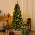 thumbnail image 1 of Triple Tree Pre-lit Christmas Tree, 1050 Branches, Warm Color Lights, Indoor/Outdoor, 6ft, 1 of 8