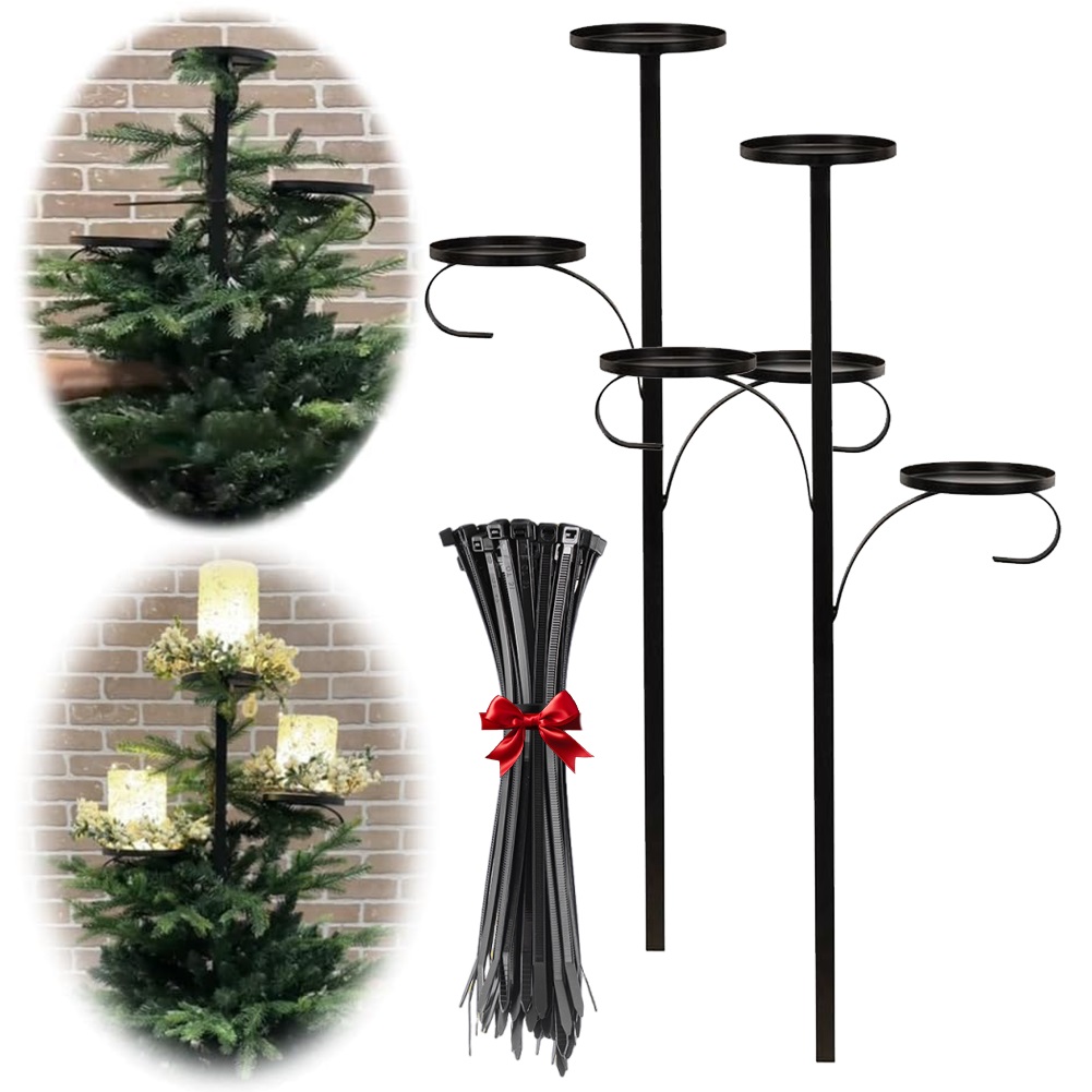 Tree Topper Shelf Triple Tree Topper Candle Holder, Christmas Tree Topper Decorations ...