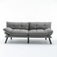 thumbnail image 1 of Triple Tree Velvet 70" Comfy Loveseat Sleeper Sofa, Light Grey, 1 of 9