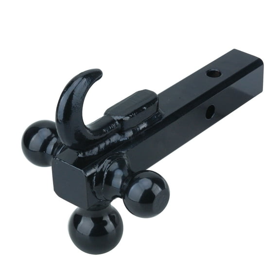 Triple Tri Ball Trailer Hitch Receiver Mount,1-7/8",2", 2-5/16" Towing with Hook
