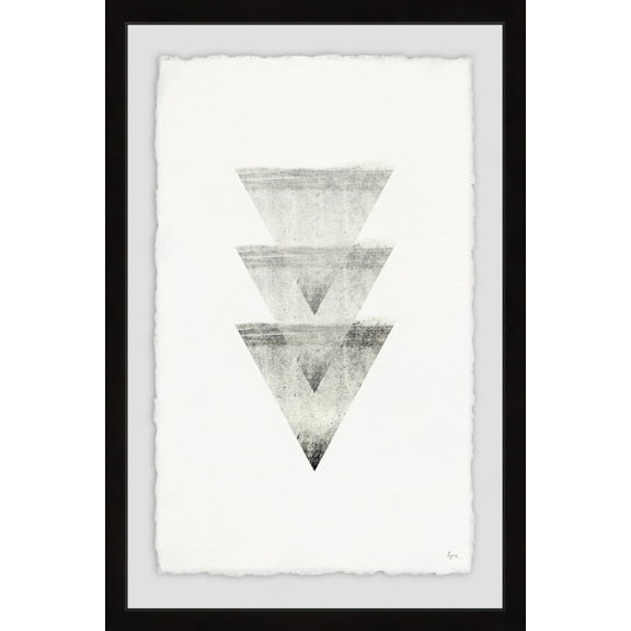 Triple Triangle Cones Framed Painting Print