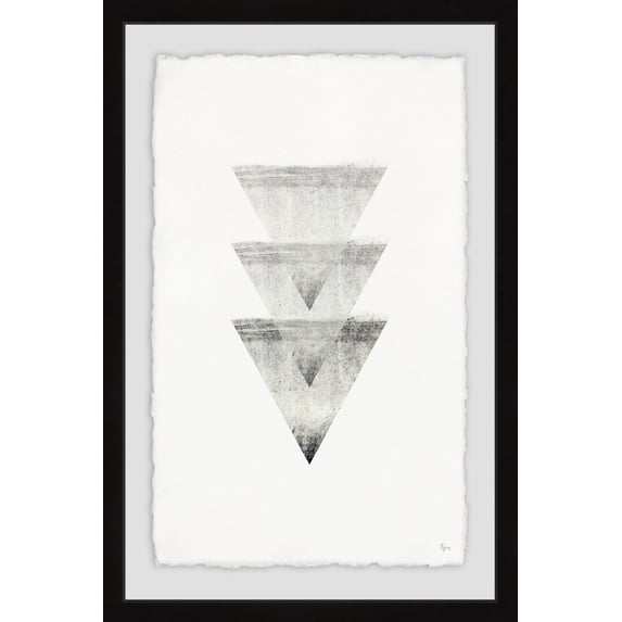 Triple Triangle Cones Framed Painting Print