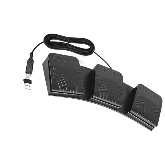 Triple USB Foot Switches With Keyboards Macro Customization for Computer Control and Multimedia Operating