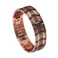 thumbnail image 1 of 3X Copper Bracelet for Men Pure Copper Magnetic Bracelet & Ring Set Adjustable Sizing Tool with Triple Ultra Strength Magnets, 1 of 9