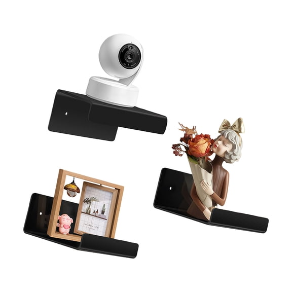 Triple Wall Mount Shelf Unit Secure Storage Solution for Surveillances Devices Remotes Keys Scratch Resistant Surfaces