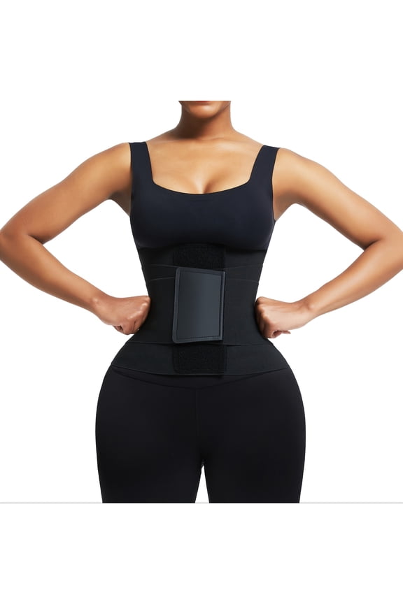 Triple Wrap High Compression Waist Trainer Belt - Pink Leopard Print Tummy Control Body Shaper with Back Support, Posture & Cincher for Gym, Workout, Adjustable Pull-On Closure (Hand Washable)