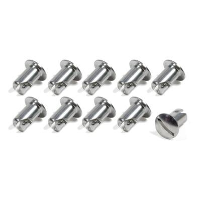Triple X Race Components CH-4401-10, Oval Head Button Alum .500 Long 10 Pac