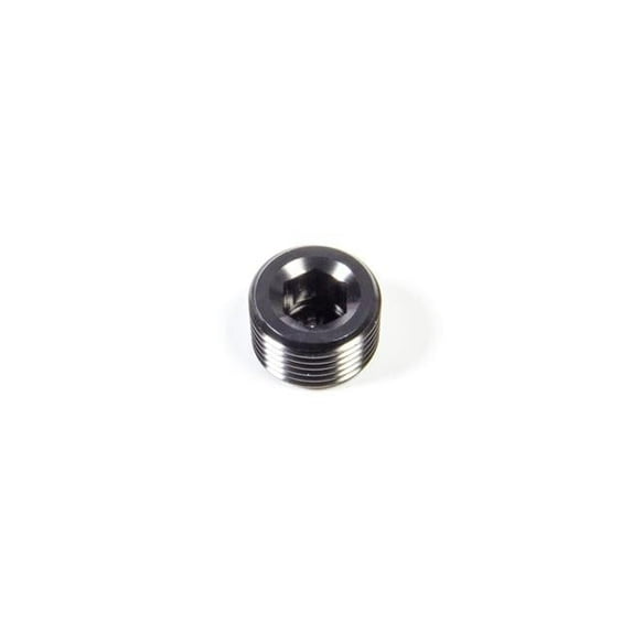 Triple X Race Components HF-97033-BLK 0.37 in. NPT Allen Head Aluminum Plug Fitting - Black