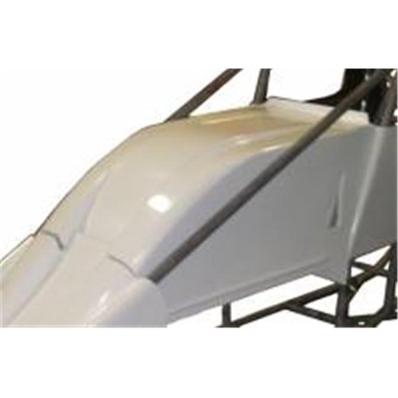 Triple X Race Components Sprint Car Dual Duct Inside the Rail Hood, Black