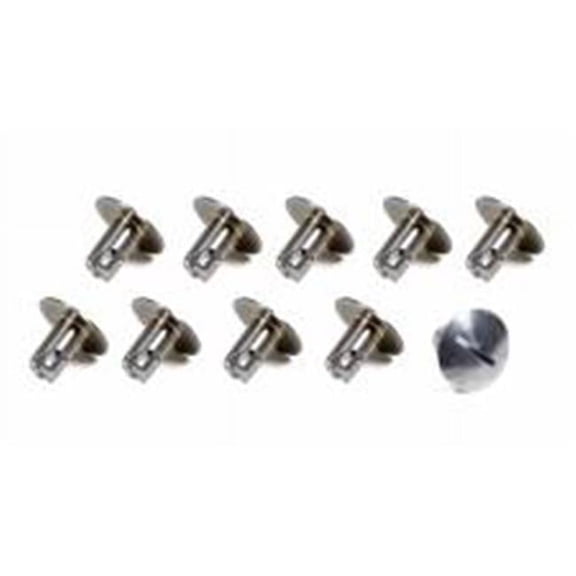 Triple X Race Components TXRCH-4405-10 0.43 x 0.5 in. Large Aluminum Flush Head Quick Turn Fastener Slotted, Natural
