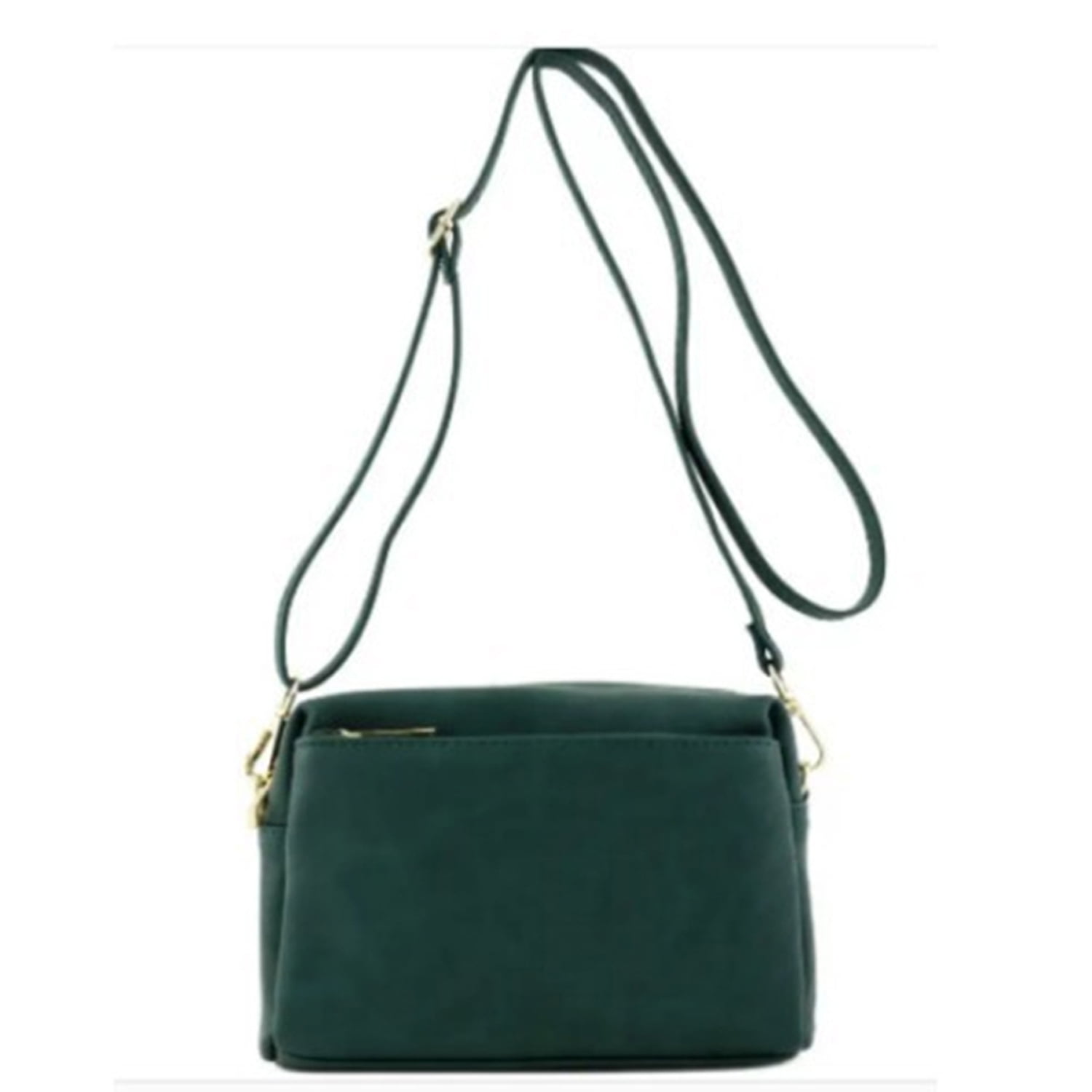 Triple Zip Crossbody Bag Fashion PU Leather Female Handbags for Women