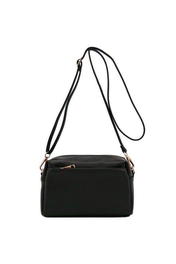 Small Triple Zip Crossbody Bag