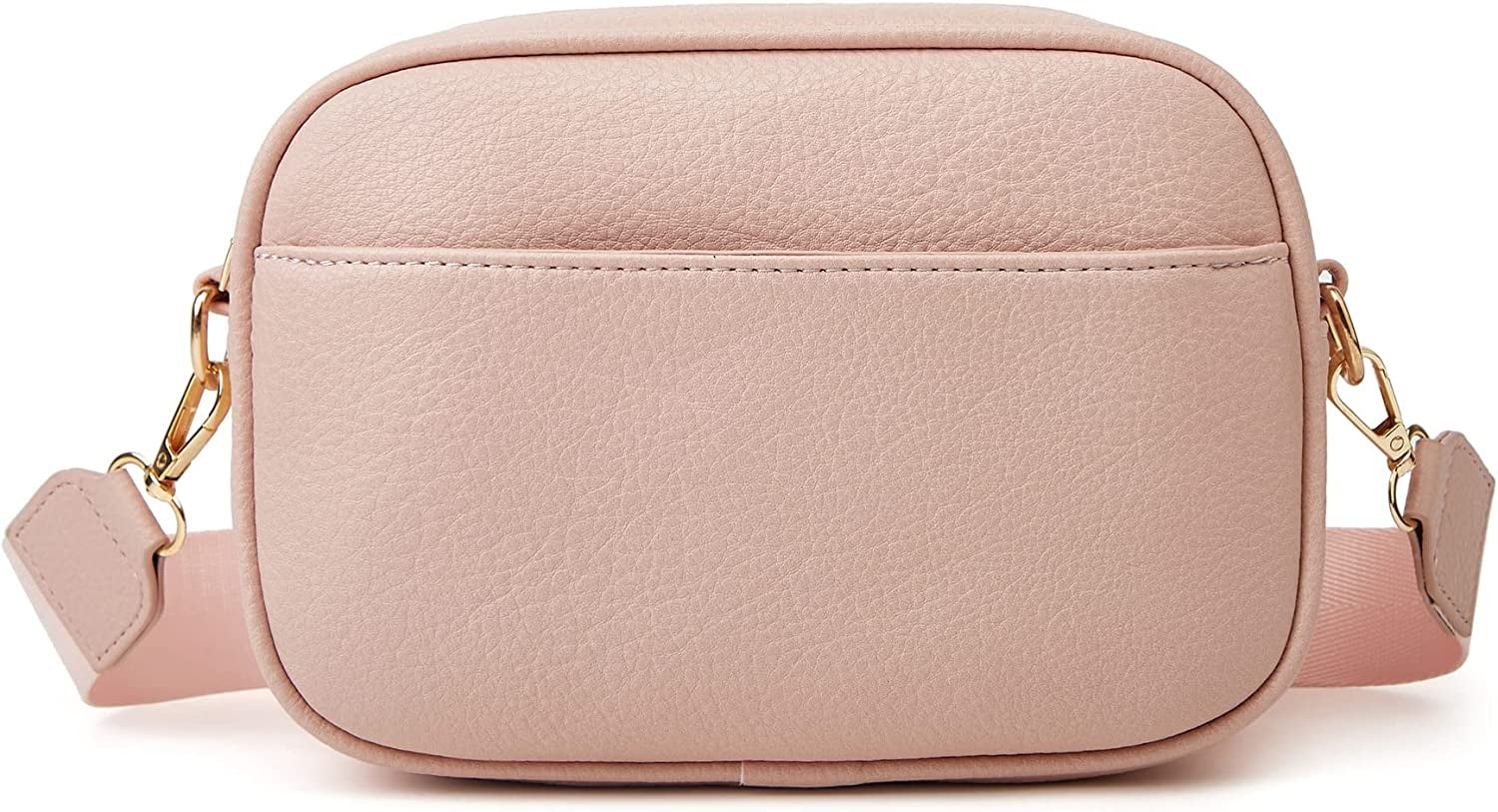 Triple Zip Small Crossbody Bag for Women, Square Snapshot Camera Side