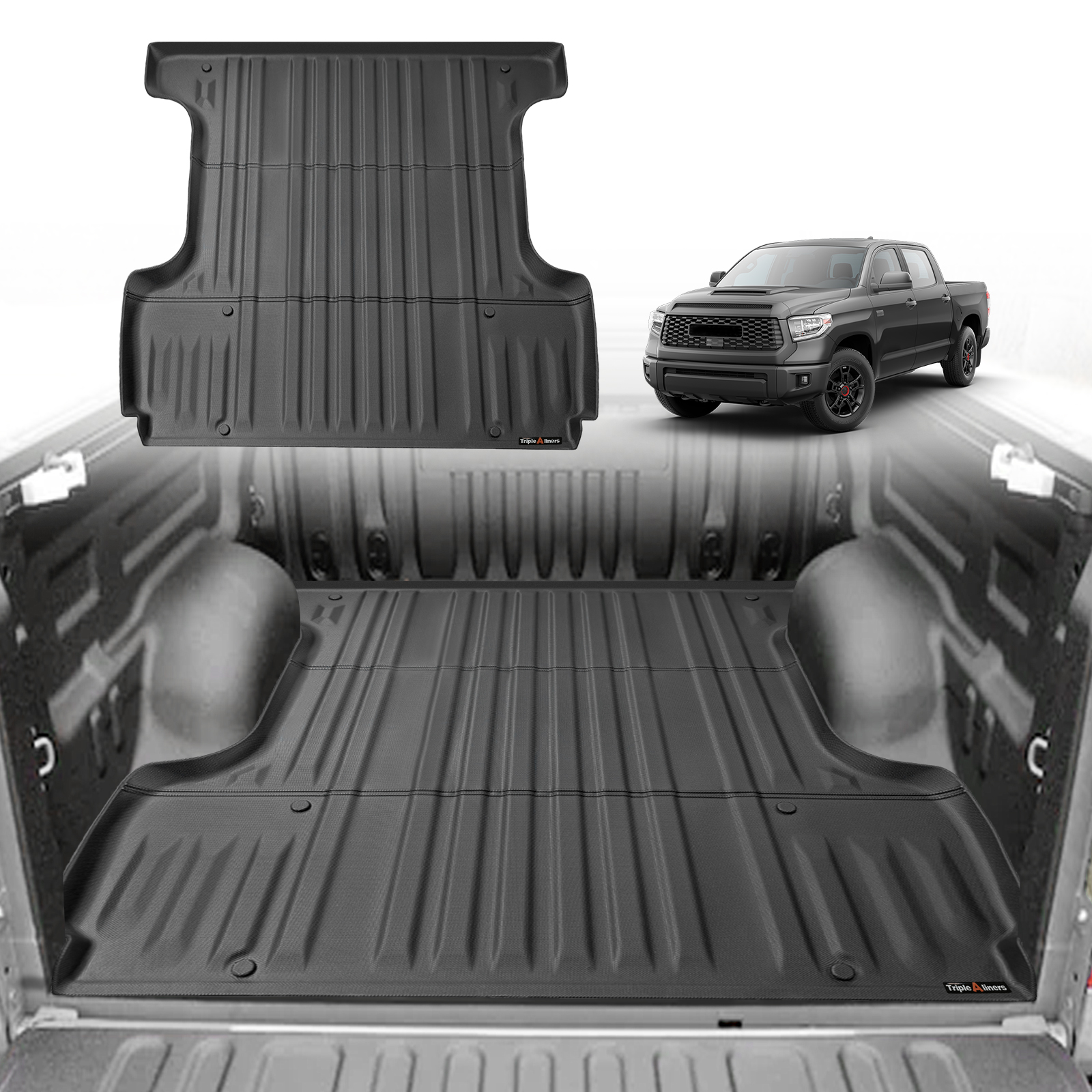 Truck Bed Mat For 2015-2024 Ford F150 SuperCrew Cab 5.5 Feet(67.1 Inches) Bed, All Weather TPE Heavy Duty Pickup F-150 Bed Liner Cargo Mat
