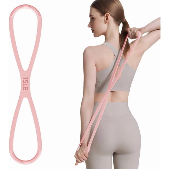 TripleHBB 8-Shaped Silicone Resistance Band with Massage Grip,Flex Sculpt Exercise Band for Strength Training & Fitness