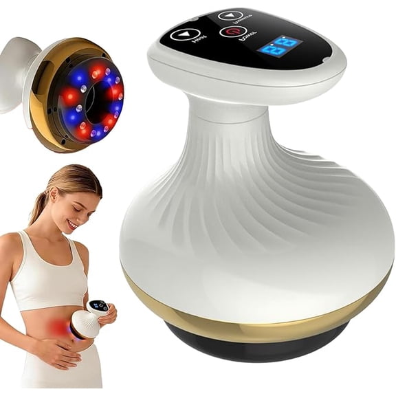 TripleHBB Cellulite Remover, Electric Gua Sha Device,Firmer, More Toned Skin, Deep Massage, Natural Skin Firmness, 9 Suction Levels & Heat, Rechargeable Portable Tool for Legs Arms Belly