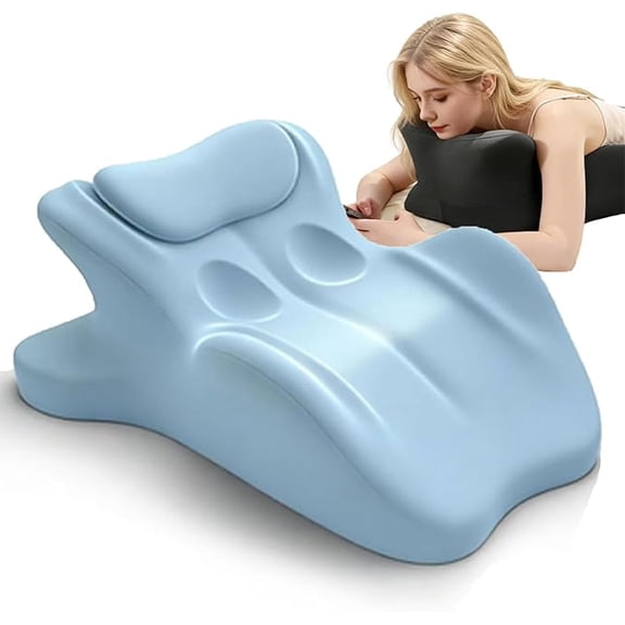 TripleHBB Ergonomic Memory Foam Wedge Pillow, 27° Multi-Position Support Pillow for Neck & Lumbar, Multi-Use Body Pillow with Removable Pillowcase