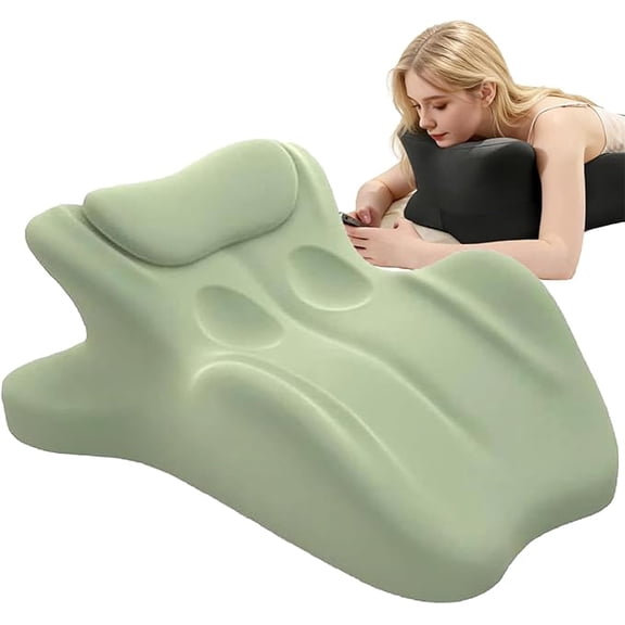 TripleHBB Ergonomic Memory Foam Wedge Pillow,27° Multi-Position Support Pillow for Neck & Lumbar,Multi-Use Body Pillow with Removable Pillowcase