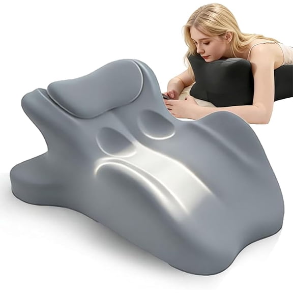 TripleHBB Ergonomic Memory Foam Wedge Pillow, 27° Multi-Position Support Pillow for Neck & Lumbar, Multi-Use Body Pillow with Removable Pillowcase
