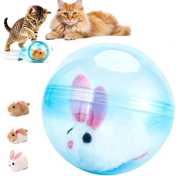 TripleHBB Self-Rolling Interactive Cat Ball Realistic,Automatic 360° Rolling Motion Pet Toy,Realistic Moving Interactive Ball for Cats & Dogs,Indoor Chase & Exercise Toy for Active Play