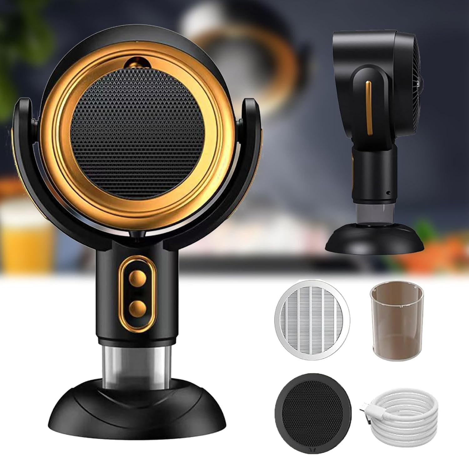 TripleHBB Smoke Fan for Smoking Indoorsv,Portable Electric Smoke Away Fan, Rechargeable Air Purifier for Removes Smoke and Odors Smokes Purifier Filters, Smokeaway Fan for Cooking