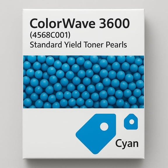 Triplenet Pricing ColorWave 3600 (4568C001) Cyan Standard Yield Toner Pearls, Retail Packaging, Printing Supplies, Over 1 LB, Genuine OEM Cartridge 6692C001